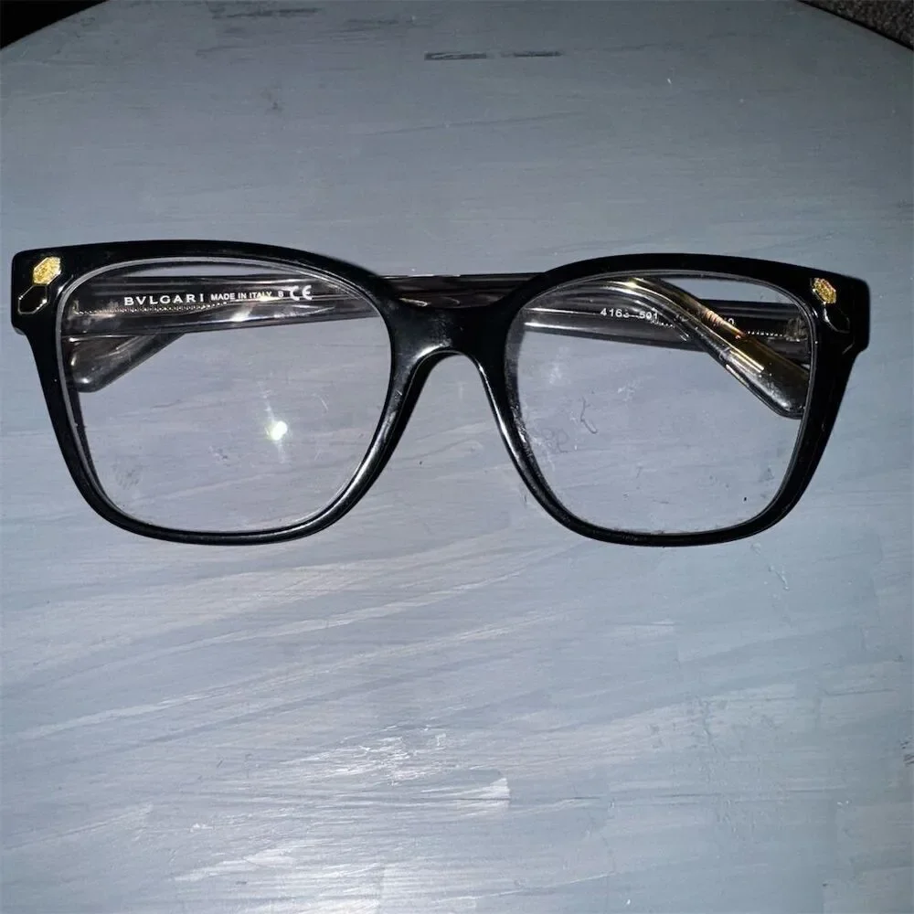 Authentic BVLGARI  4163 501 54mm Black Gold Eyeglasses prescription lenses
